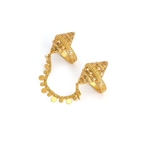 خاتم ذهب عيار 21 داليا