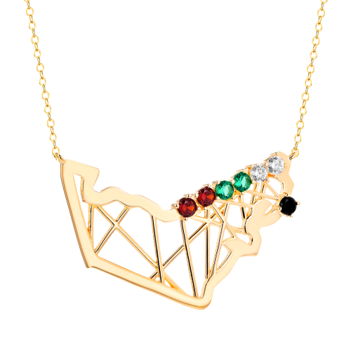 قلادة الإمارات بتصميم الظل ذهب ٢١ قيراط