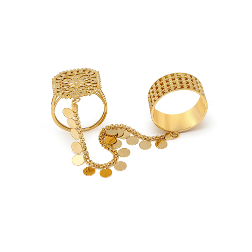 21K Burhan Gold Twin Ring