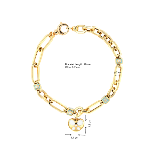 White Lowe Candy 21K Gold Bracelet