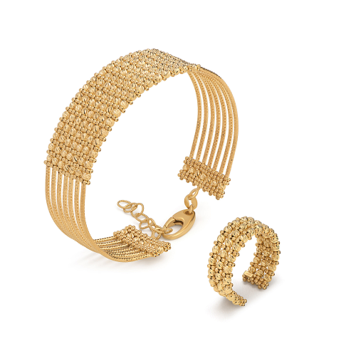 21K Pomshel Gold Bracelet Set