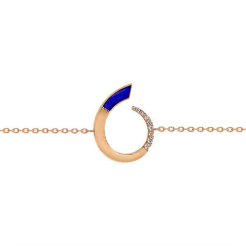 Halo Blue Diamond Bracelet