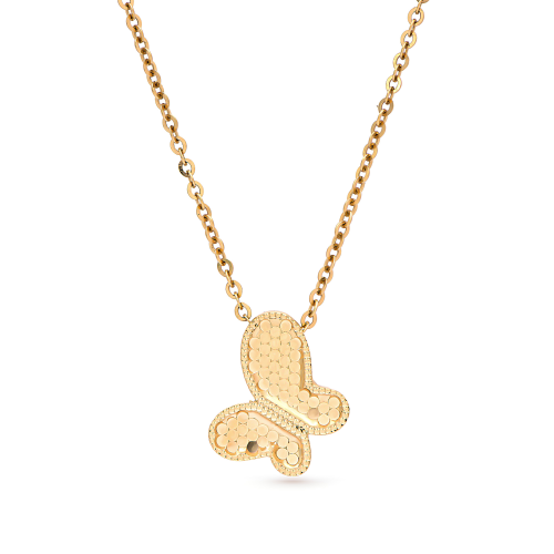 18K Papillon Gold Necklace