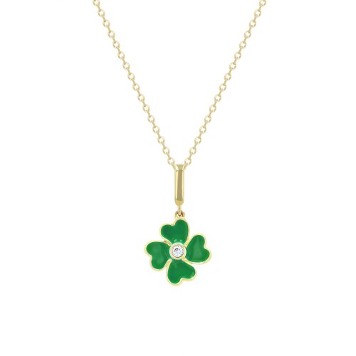 Baby Green Rose Necklace