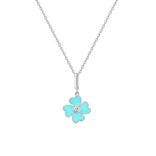 Baby Sky Rose Necklace