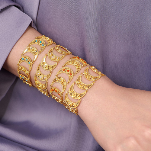 21K Traditional Hilal Gold Bracelet