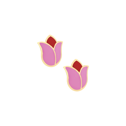 Jouri Blossom Gold Earrings for Kids