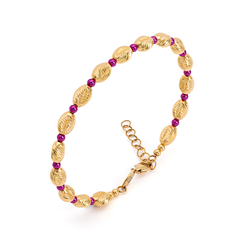18K Thudor Beaded Gold Bracelet