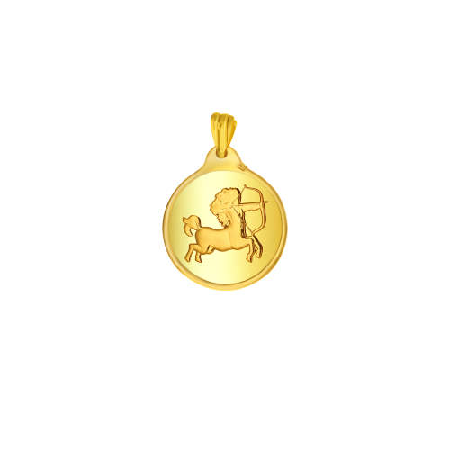 24K BTC Sagittarius Gold Coin Pendant