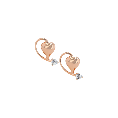 Rose Heart Earrings