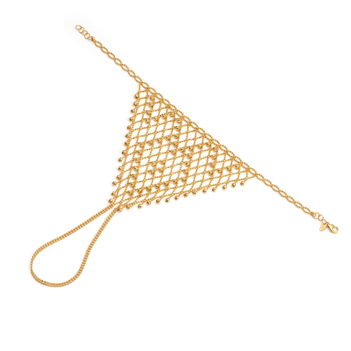 21K Salou Gold Mesh Bracelet-Ring