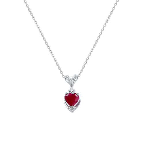 Ruby Heart Necklace