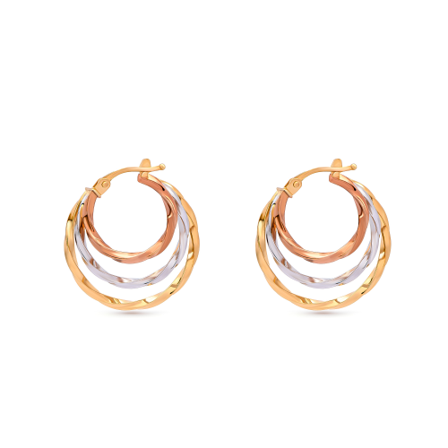18K Trivana Gold Earrings