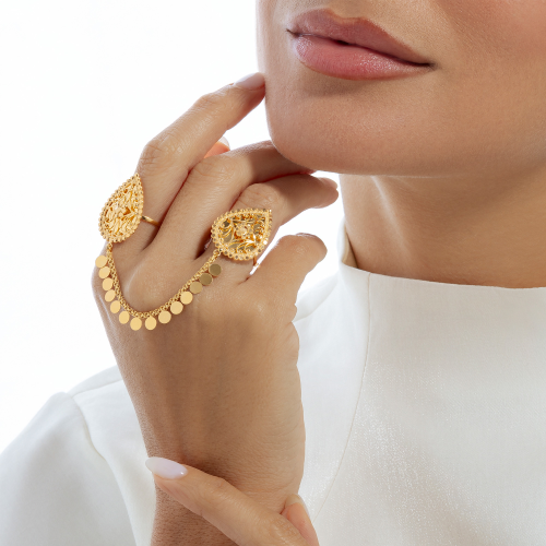 خاتم ذهب عيار 21 برا