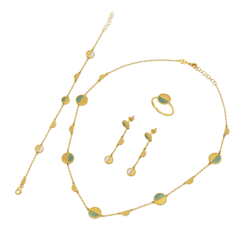21K Amber Gold Set