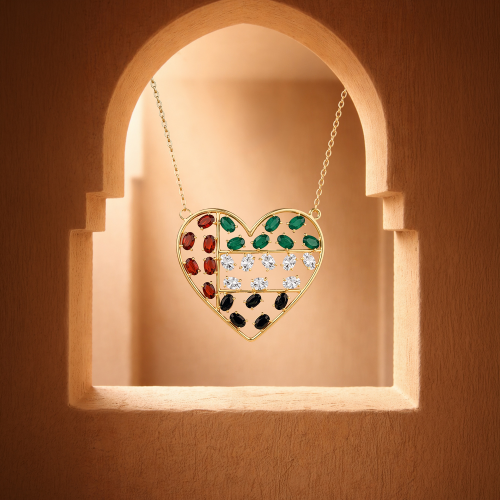 18K Emirates Glow Heart Necklace