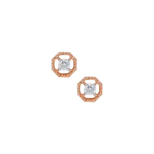Octagon Diamond Earrings