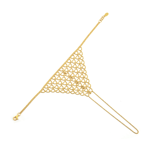 21K Layali Gold Mesh Bracelet-Ring