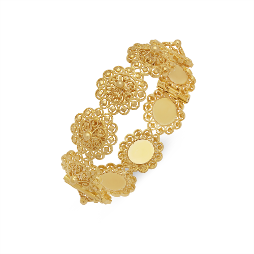 21K Nawwara Gold Bracelet from Shamsa Collection
