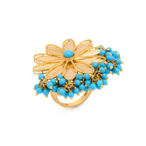 21k Ashara Gold Ring | Traditional Wardah Collection