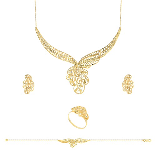 طقم ذهب عيار 21