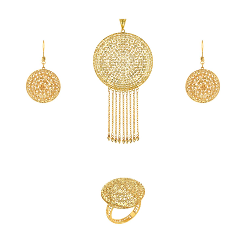 21K Gold Pendant Set
