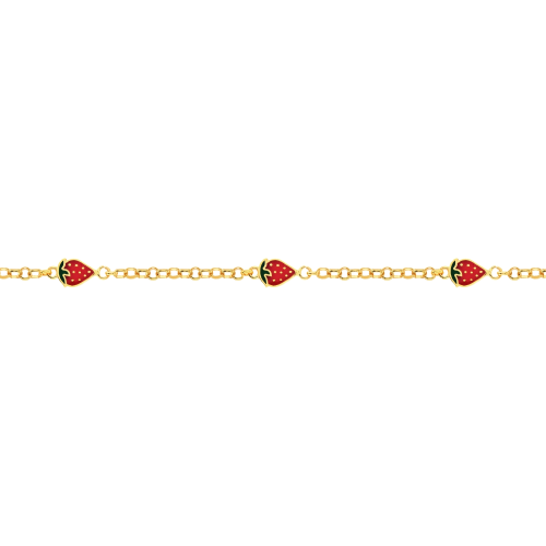 21K Gold Strawberry Kids Bracelet