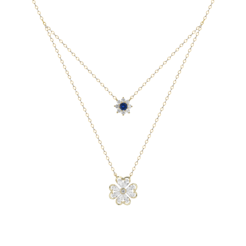 Double Strand  Necklace 18K