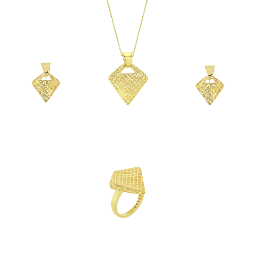 21K Gold Pendant Set