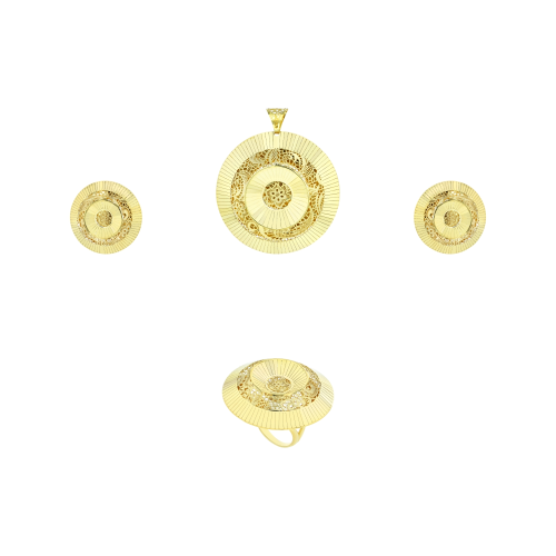 21K Gold Pendant Set