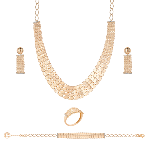 طقم ذهب عيار 21