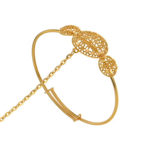 21K Adjustable Kid's Gold Ring Bracelet