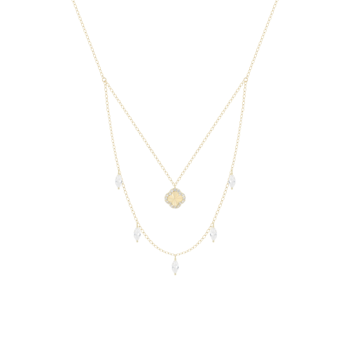Double Strand  Necklace 18K