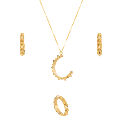 21K Gold Pendant Set