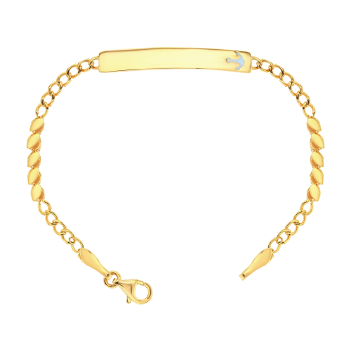 21K Gold Anchor Kids Bracelet