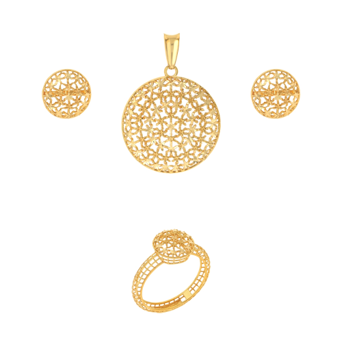21K Gold Pendant Set