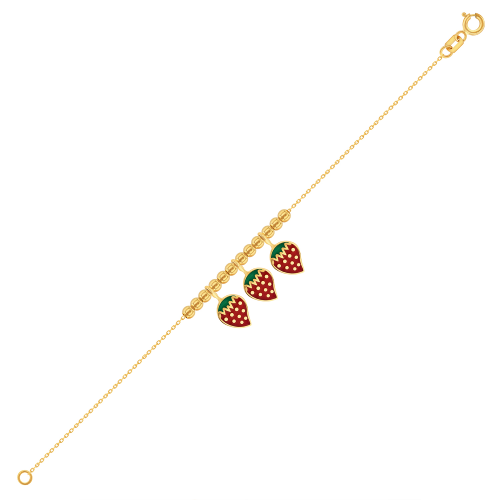 21K Kids' Gold Strawberry Pendant Set