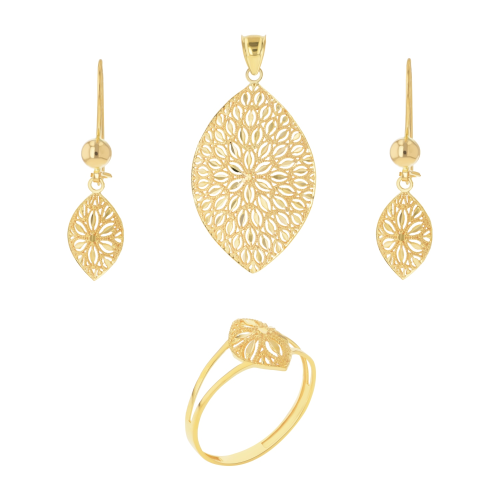 21K Gold Pendant Set