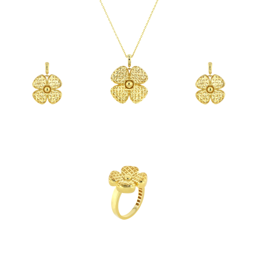 21K Gold Pendant Set