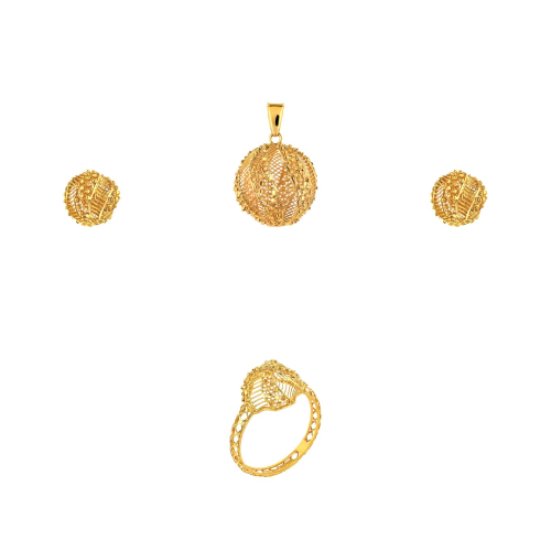 21K Gold Pendant Set