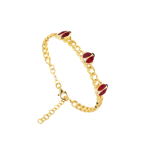 21K Gold Ladybug Kids Bracelet