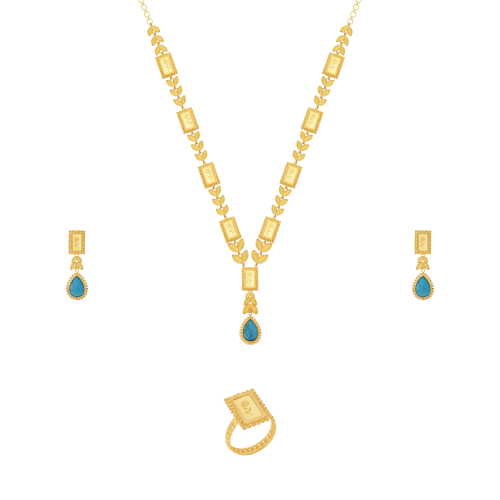 21K Traditional Gold Set With 24K Gold Bars