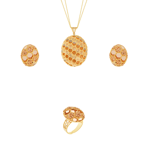 21K Gold Pendant Set