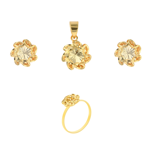 21K Gold Pendant Set