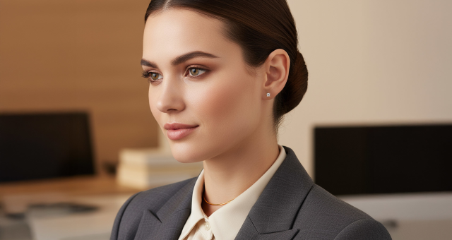 خزانة الرئيس التنفيذي: الجمع القوي بين أقراط الألماس والساعات الذهبية مع الملابس التنفيذية