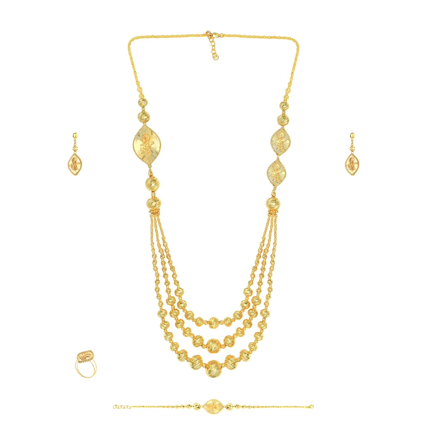 Zahra Opulent 21K Layered Gold Set