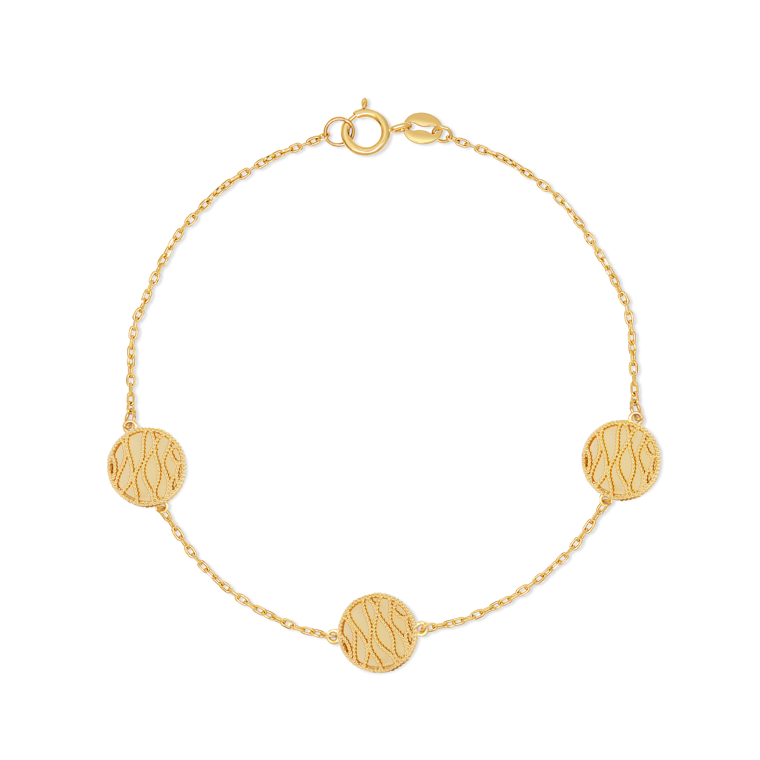 21K Moons Gold Bracelet