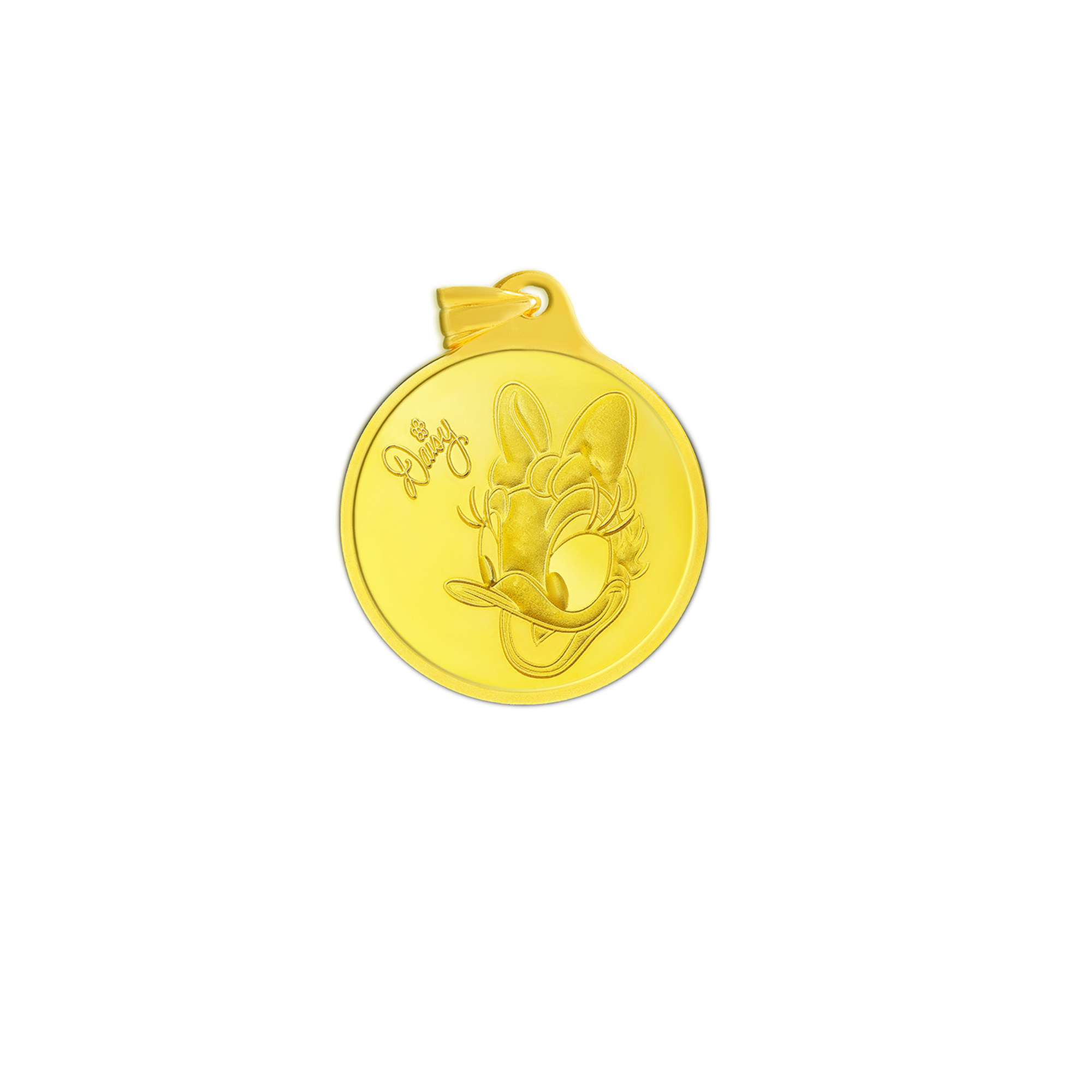24K BTC Daisy Duck Gold Coin Pendant