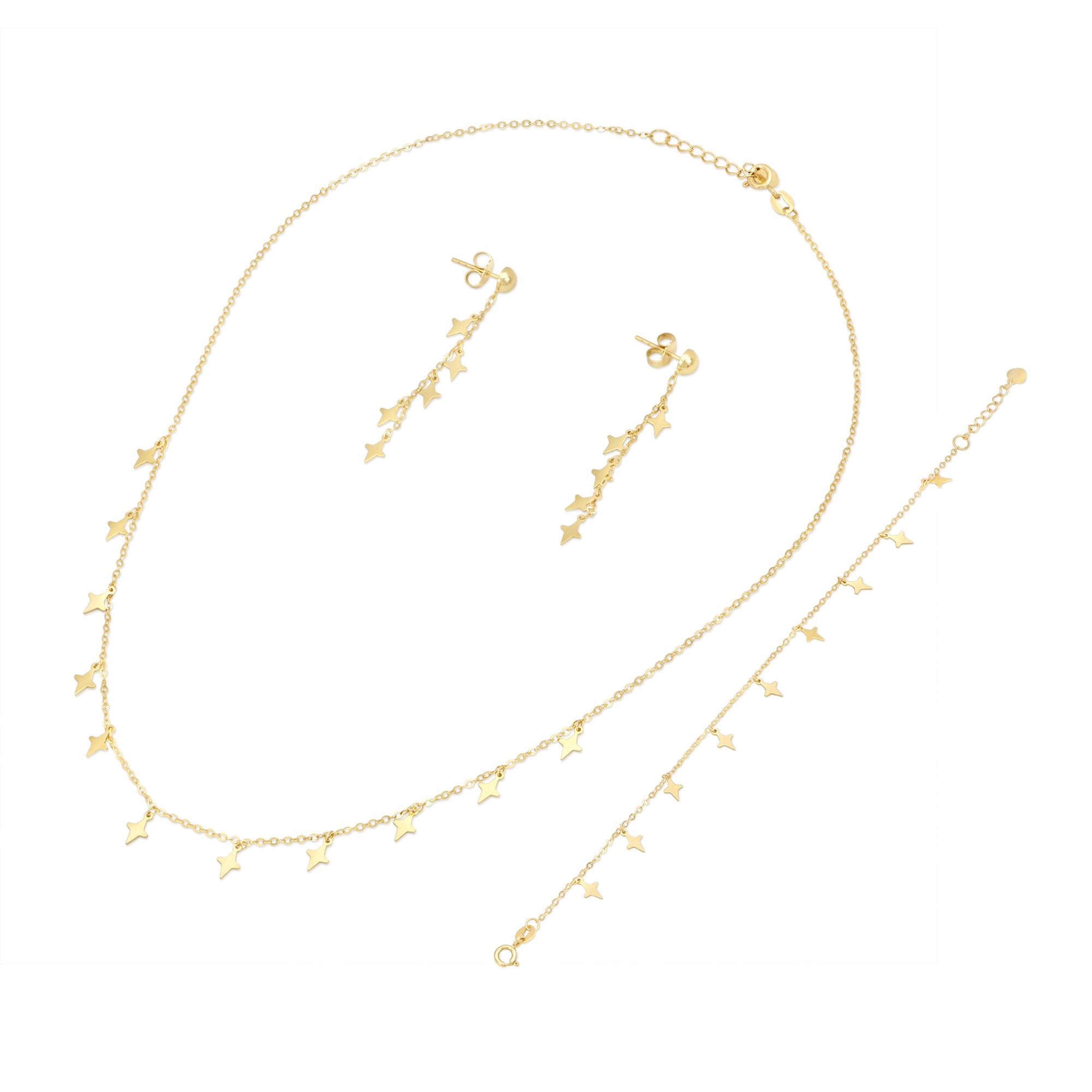 طقم ستيلا ذهب عيار 18 مع سوار