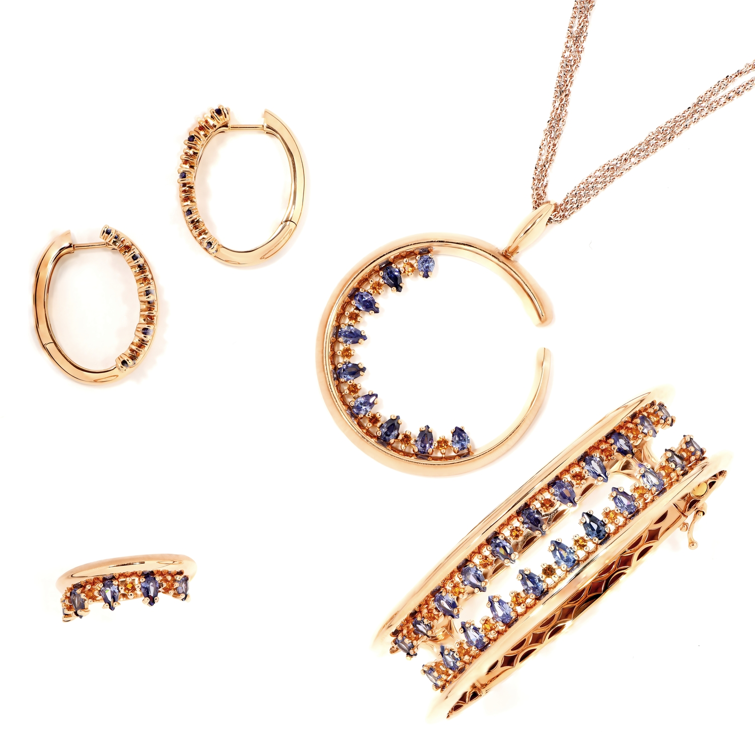 18K Moonbeam Gold Set